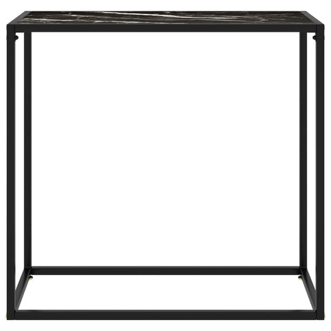 vidaXL Console Table Black 80x35x75 cm Tempered Glass