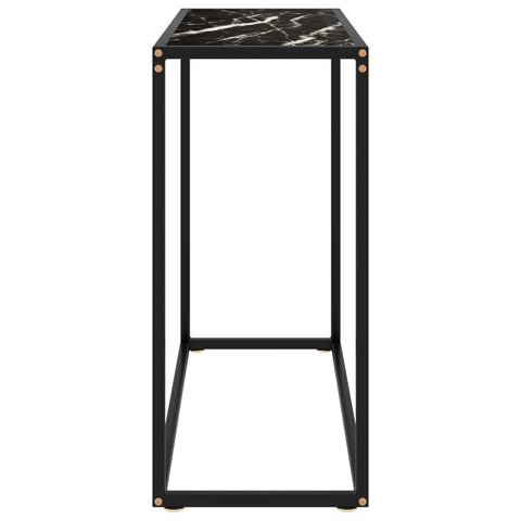 vidaXL Console Table Black 80x35x75 cm Tempered Glass