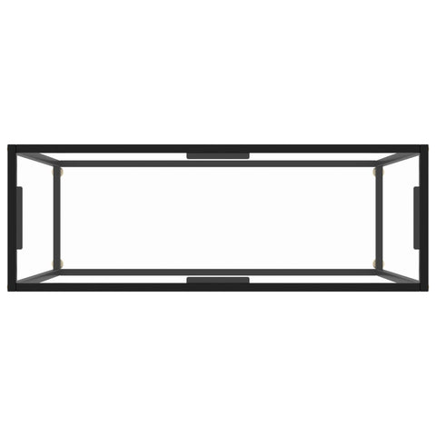 vidaXL Console Table Transparent 100x35x75 cm Tempered Glass