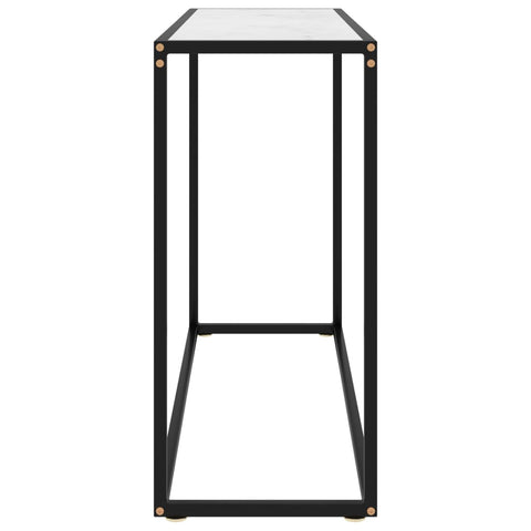 vidaXL Console Table White 100x35x75 cm Tempered Glass