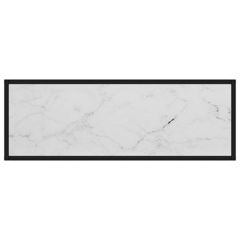 vidaXL Console Table White 100x35x75 cm Tempered Glass