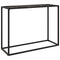 vidaXL Console Table Black 100x35x75 cm Tempered Glass
