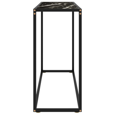 vidaXL Console Table Black 100x35x75 cm Tempered Glass