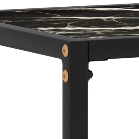 vidaXL Console Table Black 100x35x75 cm Tempered Glass