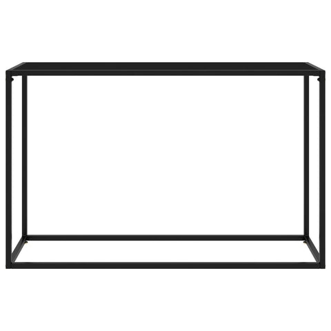 vidaXL Console Table Black 120x35x75 cm Tempered Glass