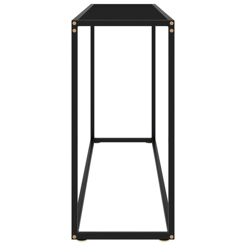 vidaXL Console Table Black 120x35x75 cm Tempered Glass