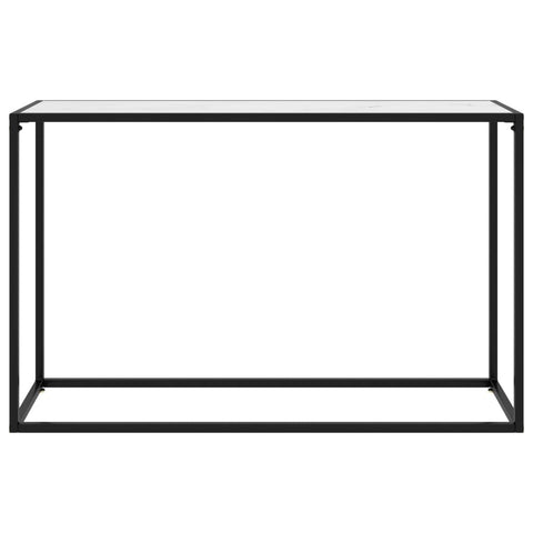 vidaXL Console Table White 120x35x75 cm Tempered Glass