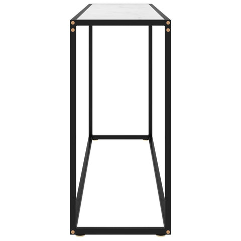 vidaXL Console Table White 120x35x75 cm Tempered Glass