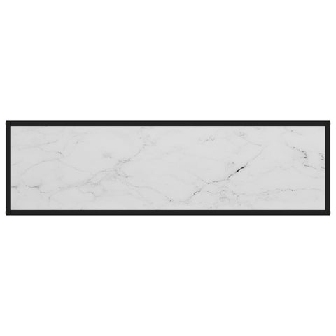 vidaXL Console Table White 120x35x75 cm Tempered Glass
