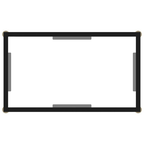 vidaXL Console Table Transparent 60x35x75 cm Tempered Glass