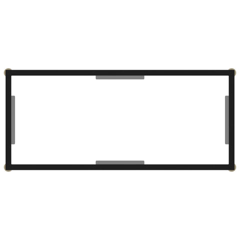 vidaXL Console Table Transparent 80x35x75 cm Tempered Glass