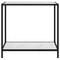 vidaXL Console Table White 80x35x75 cm Tempered Glass