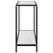 vidaXL Console Table White 80x35x75 cm Tempered Glass