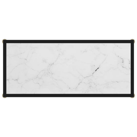 vidaXL Console Table White 80x35x75 cm Tempered Glass