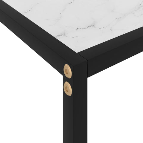 vidaXL Console Table White 80x35x75 cm Tempered Glass