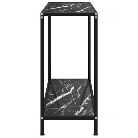 vidaXL Console Table Black 80x35x75 cm Tempered Glass