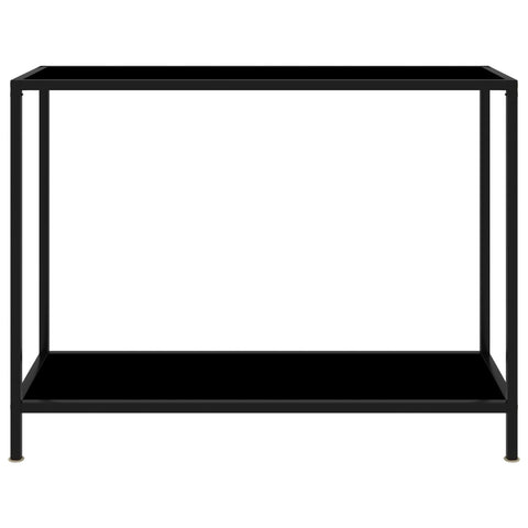 vidaXL Console Table Black 100x35x75 cm Tempered Glass