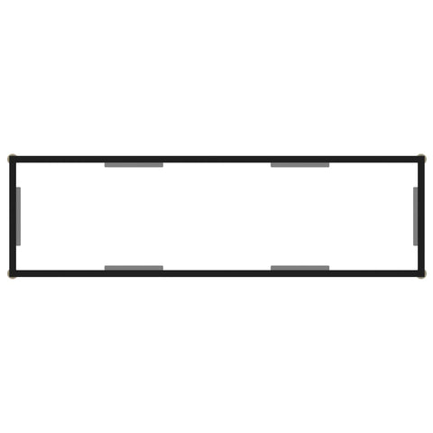 vidaXL Console Table Transparent 120x35x75 cm Tempered Glass
