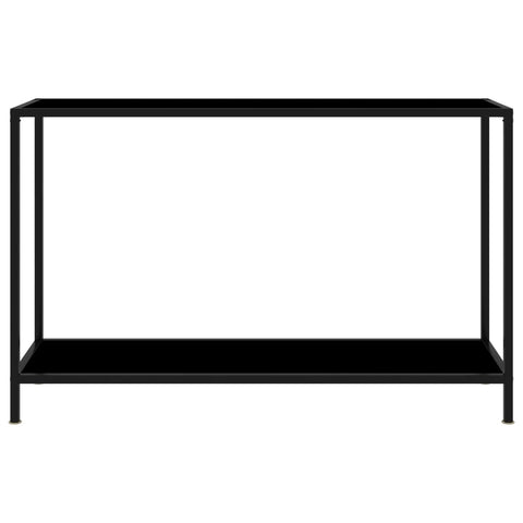 vidaXL Console Table Black 120x35x75 cm Tempered Glass