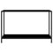 vidaXL Console Table Black 120x35x75 cm Tempered Glass
