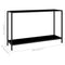 vidaXL Console Table Black 120x35x75 cm Tempered Glass