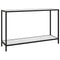 vidaXL Console Table White 120x35x75 cm Tempered Glass