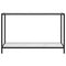 vidaXL Console Table White 120x35x75 cm Tempered Glass