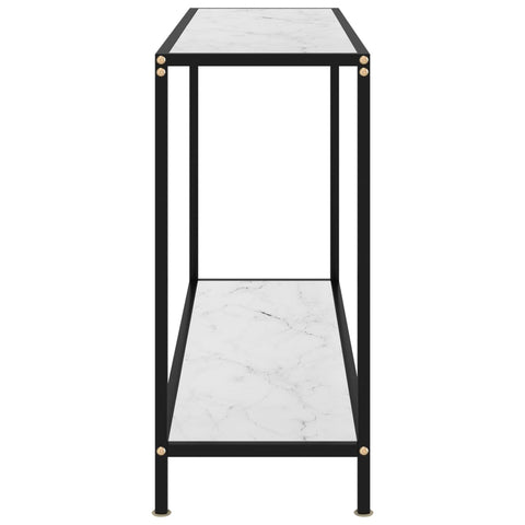 vidaXL Console Table White 120x35x75 cm Tempered Glass