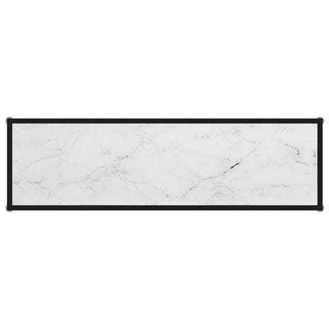 vidaXL Console Table White 120x35x75 cm Tempered Glass