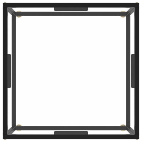 vidaXL Coffee Table Black with Tempered Glass 60x60x35 cm