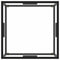vidaXL Coffee Table Black with Tempered Glass 60x60x35 cm