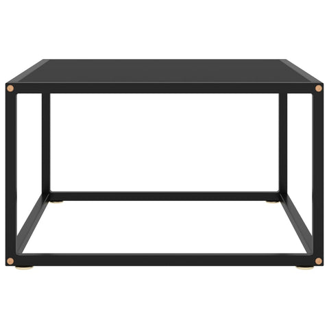 vidaXL Coffee Table Black with Black Glass 60x60x35 cm