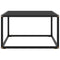 vidaXL Coffee Table Black with Black Glass 60x60x35 cm