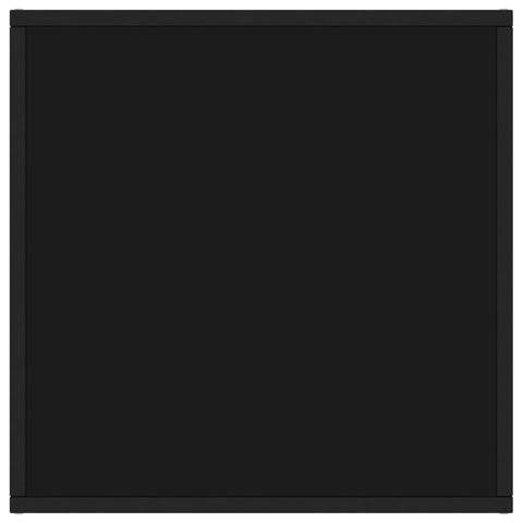 vidaXL Coffee Table Black with Black Glass 60x60x35 cm