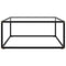 vidaXL Coffee Table Black with Tempered Glass 80x80x35 cm