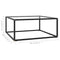 vidaXL Coffee Table Black with Tempered Glass 80x80x35 cm