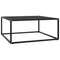 vidaXL Coffee Table Black with Black Glass 80x80x35 cm