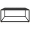 vidaXL Coffee Table Black with Black Glass 80x80x35 cm