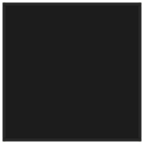 vidaXL Coffee Table Black with Black Glass 80x80x35 cm