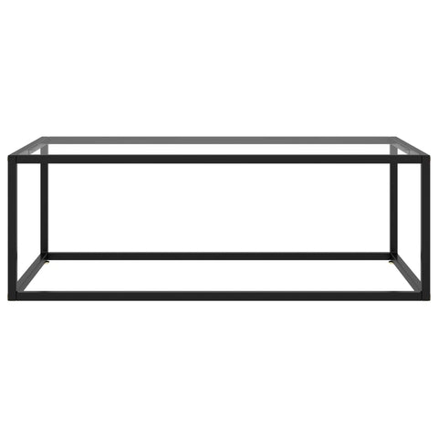 vidaXL Coffee Table Black with Tempered Glass 100x50x35 cm