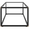 vidaXL Coffee Table Black with Tempered Glass 100x50x35 cm