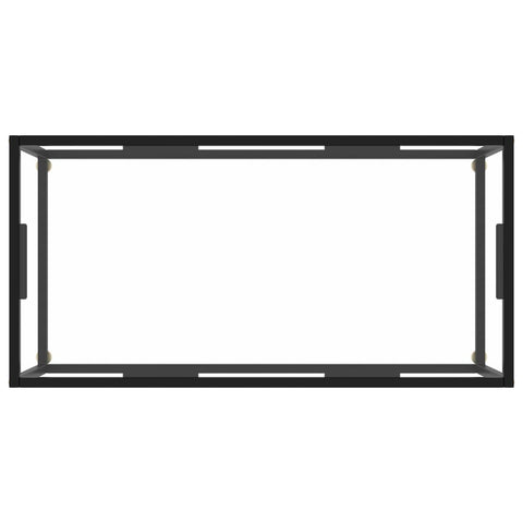 vidaXL Coffee Table Black with Tempered Glass 100x50x35 cm