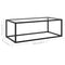 vidaXL Coffee Table Black with Tempered Glass 100x50x35 cm