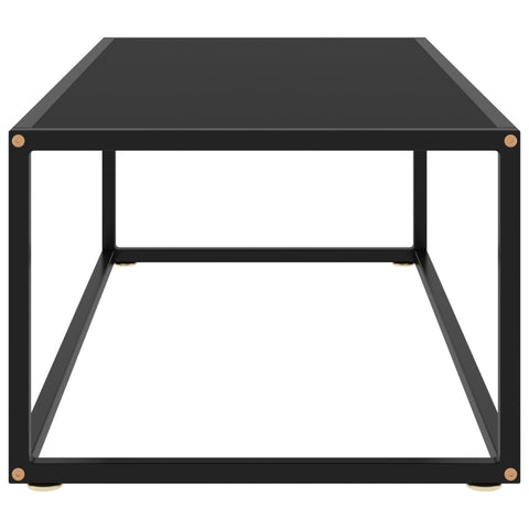 vidaXL Coffee Table Black with Black Glass 100x50x35 cm