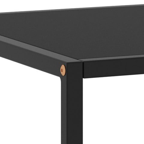 vidaXL Coffee Table Black with Black Glass 100x50x35 cm