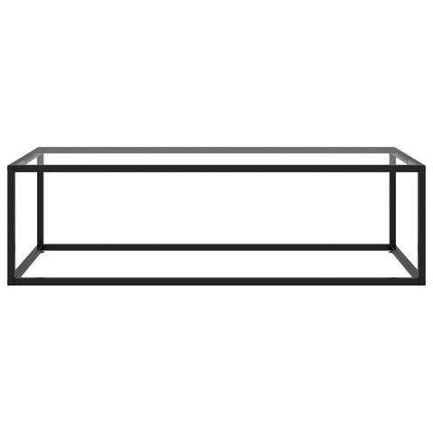 vidaXL Coffee Table Black with Tempered Glass 120x50x35 cm