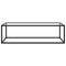 vidaXL Coffee Table Black with Tempered Glass 120x50x35 cm