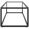 vidaXL Coffee Table Black with Tempered Glass 120x50x35 cm
