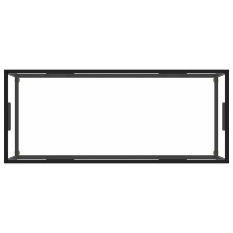 vidaXL Coffee Table Black with Tempered Glass 120x50x35 cm