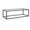 vidaXL Coffee Table Black with Tempered Glass 120x50x35 cm
